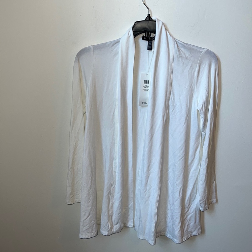 Eileen Fisher Open Cardigan Viscose Spandex XXS NWT!
